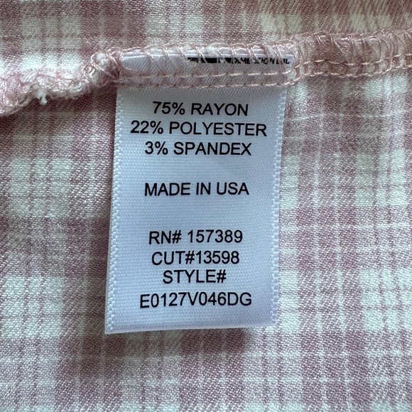 Dry Goods Originality NWOT Strappy Pink & Creme Plaid Dress (S) - Picture 9 of 10